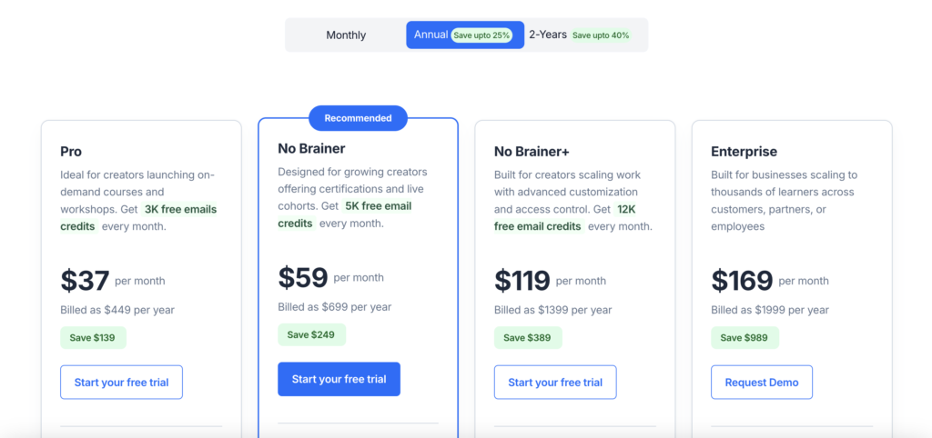 FreshLearn Pricing